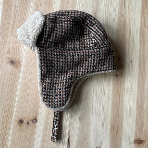 Banana Republic Plaid Trapper Hat Pure Wool - Picture 3 of 10